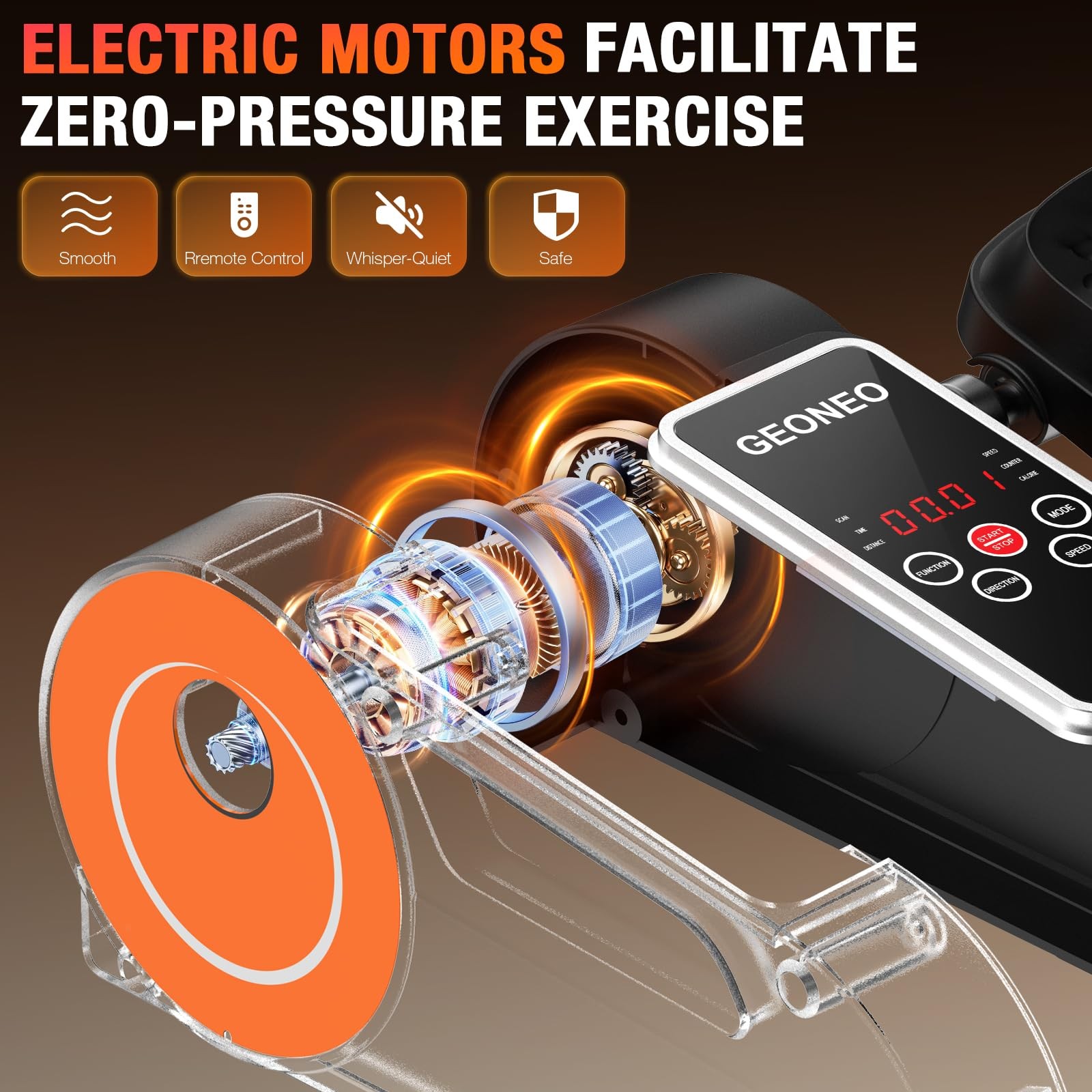 Under Desk Elliptical Machine, Electric Elliptical Leg Exerciser for Senior, ...