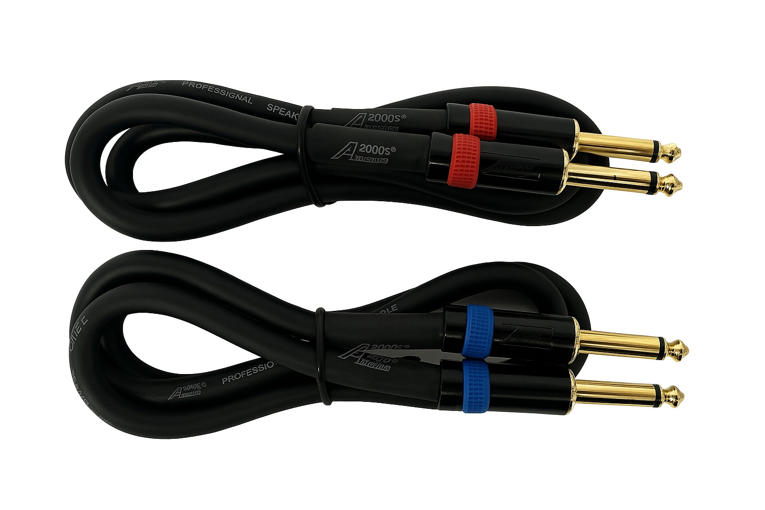 2 PACK 3 ft 1/4 to 1/4 Pro Audio Sound Speaker Wire DJ Cable 14 gauge E901*03X2