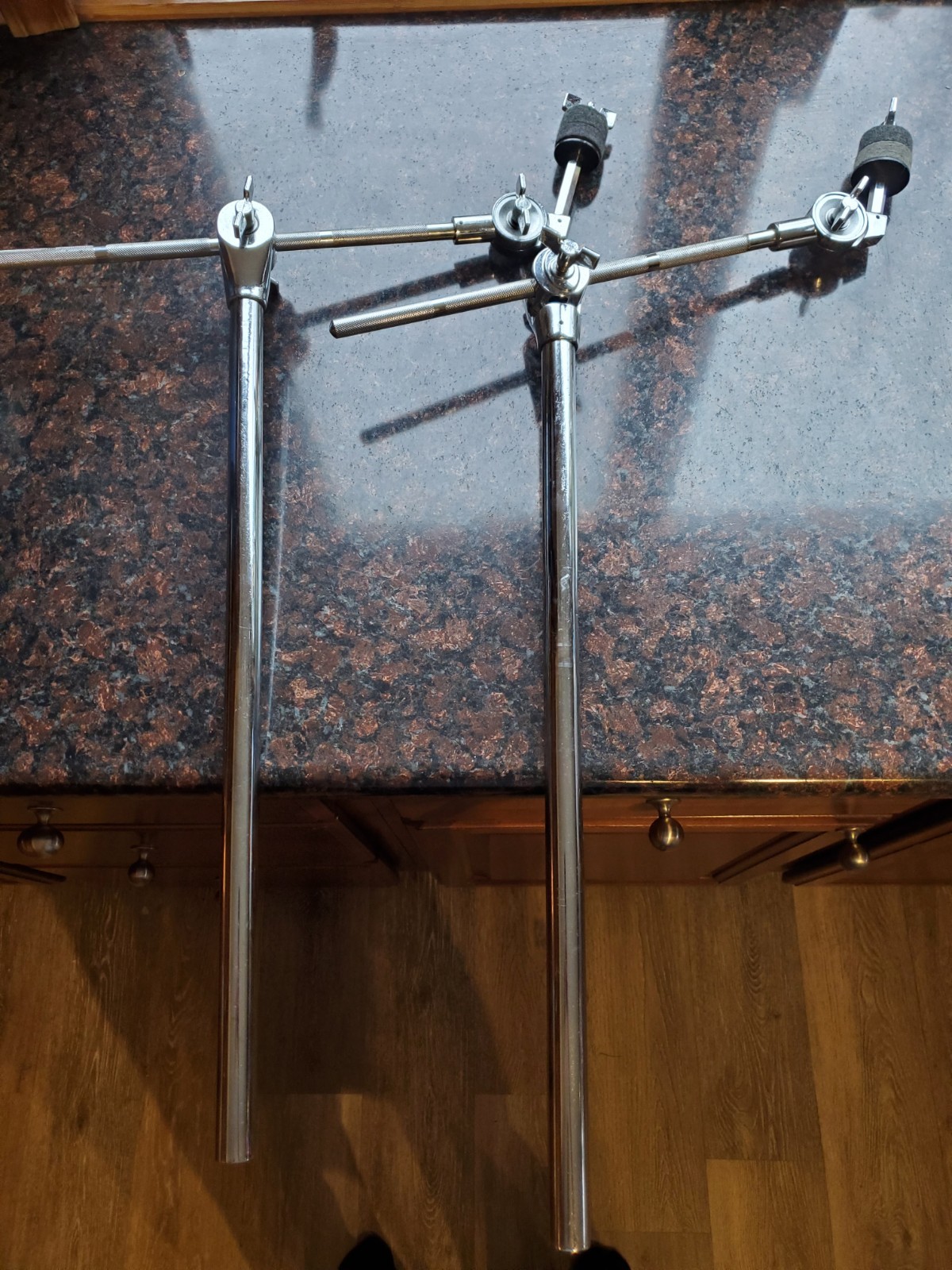 (2) Auxiliary Cymbal Boom w/ Tilt 7/8" Accessory Cymbal "Stand"