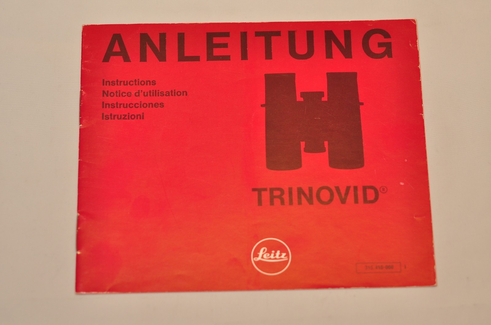 Leitz Trinovid Instructions, c1977, Original, Not A Copy!