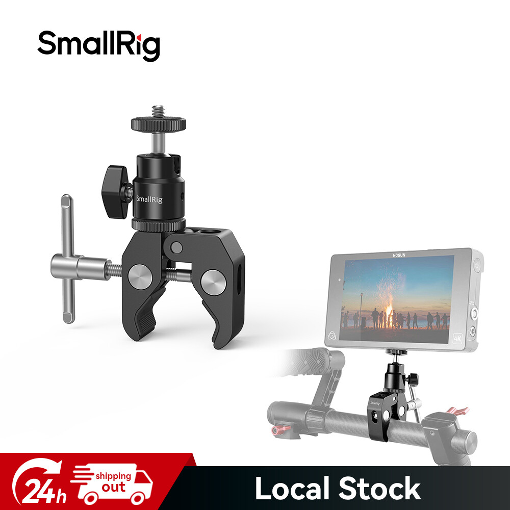 SmallRig Super Clamp Mount Adjustable Camera Mount Clamp w/ 1/4" Screw Ball Head