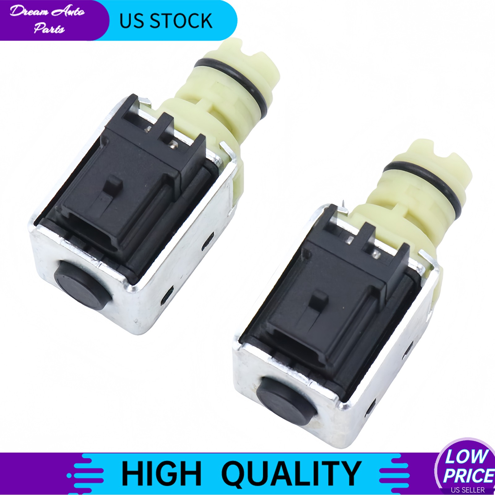 Pair Transmission Shift Solenoids For 2006-2010 CHEVROLET HHR 2.0L 2.2L 2.4L