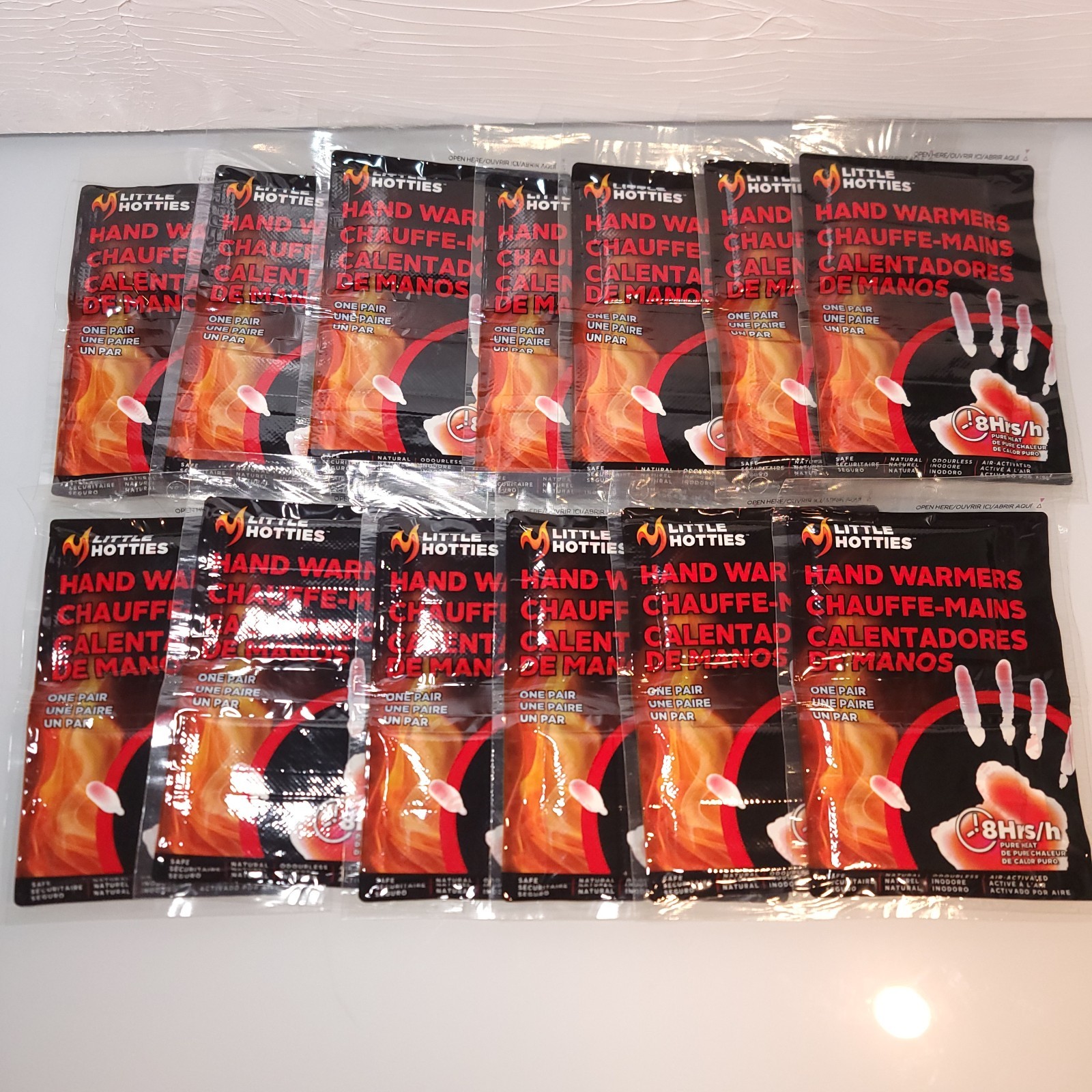 13 Pairs Little Hotties Hand Warmers - 8 Hours Pure Heat - New & Sealed