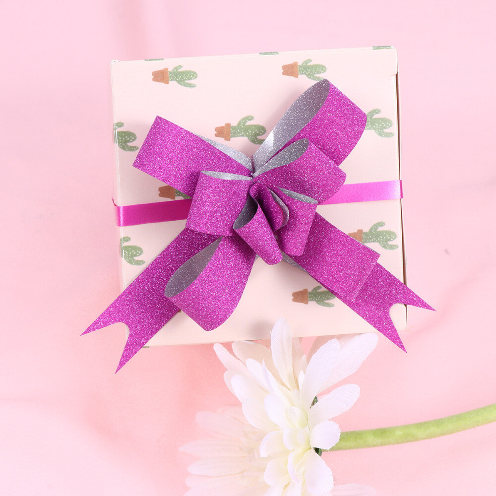 100PCS Pull Bows Gift Wrapping Bows Wreath Bows Metallic Gift Bows