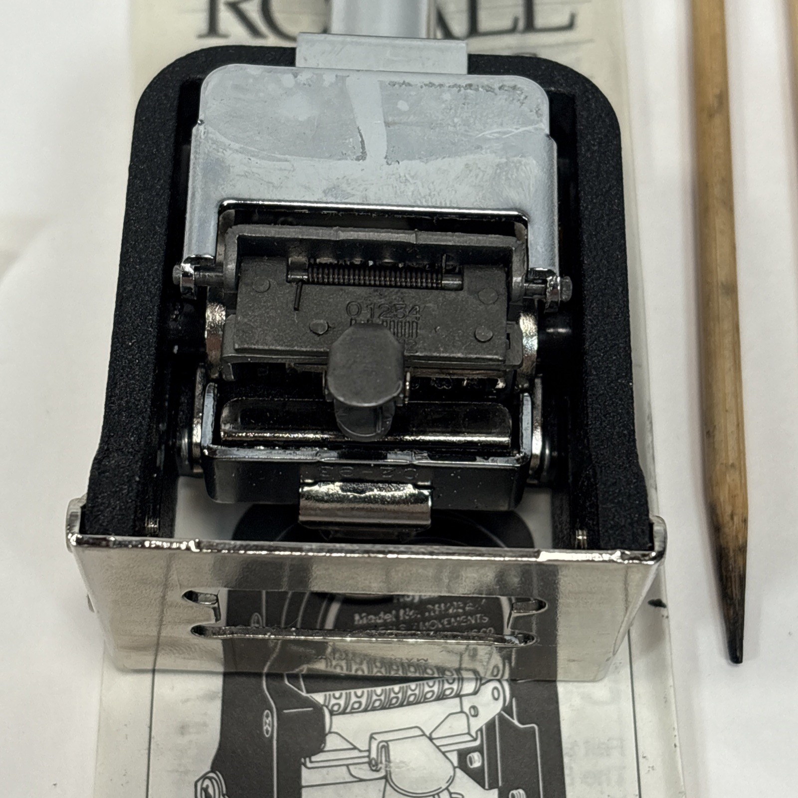 Bates Royall RNM5A-7 Automatic Numbering Machine Ink Stamp Complete In Box