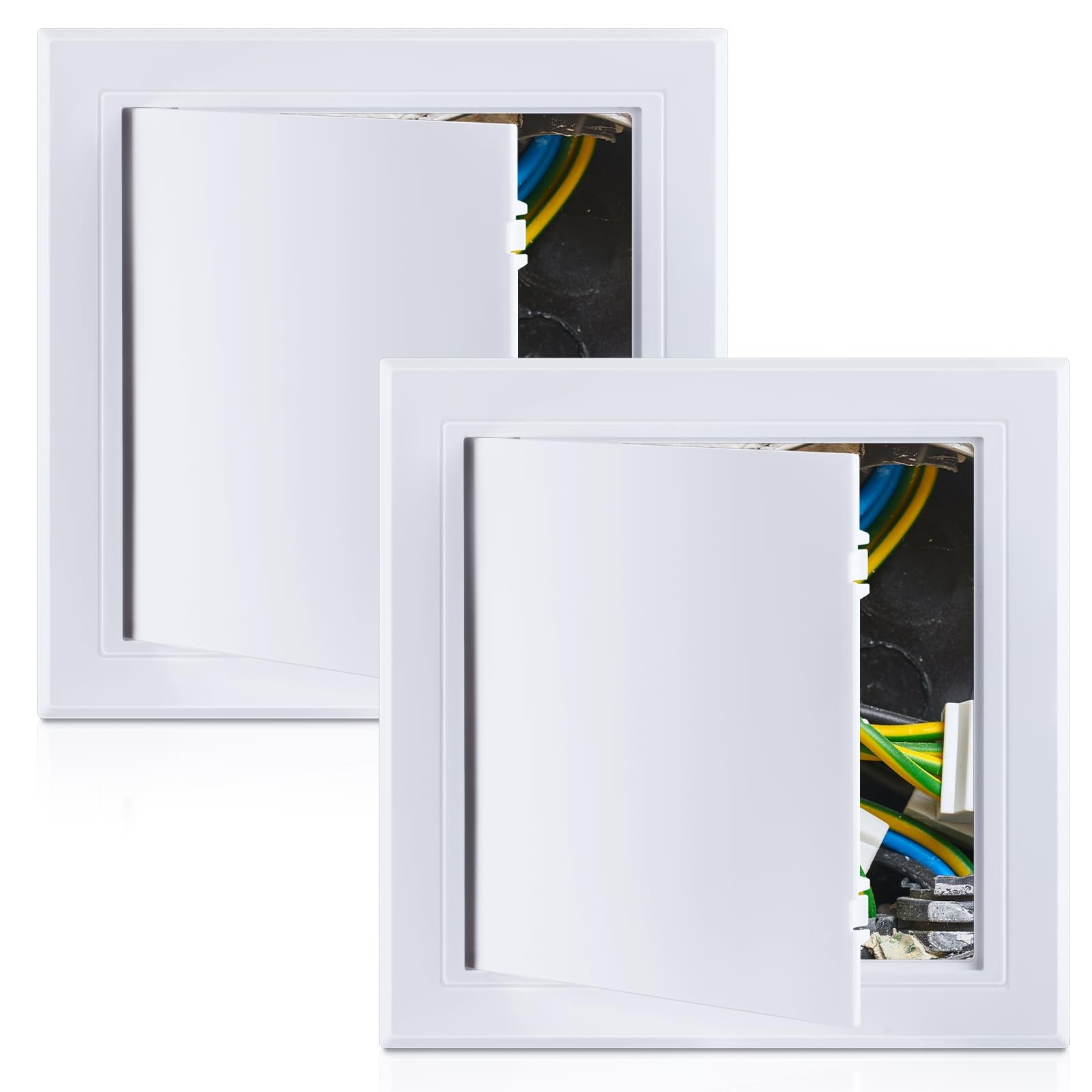 2 Pack 8 x 8 Plastic Plumbing Access Panel for Drywall, Door Electrical Cover...