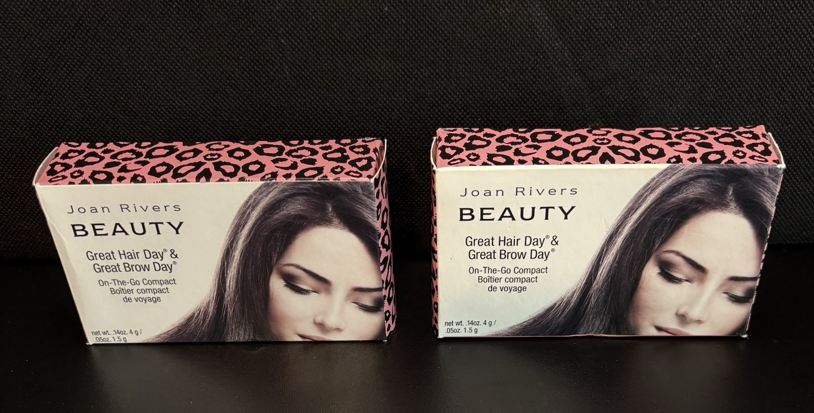 New Lot of 2 Joan Rivers Great Hair Day w/ Great Brow Day Red Free Shipping Inc!