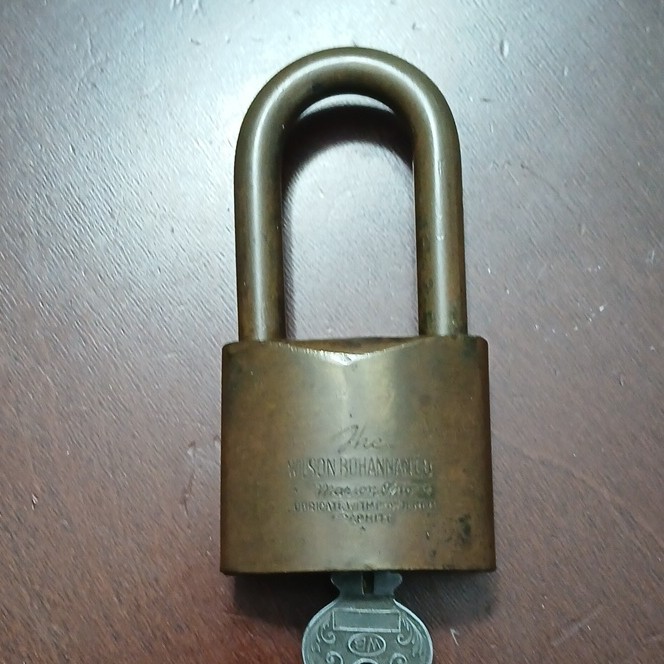 Wilson Bohannan N210 Brass Keyed Different Padlock A Keyway 3/8in 5 Pin