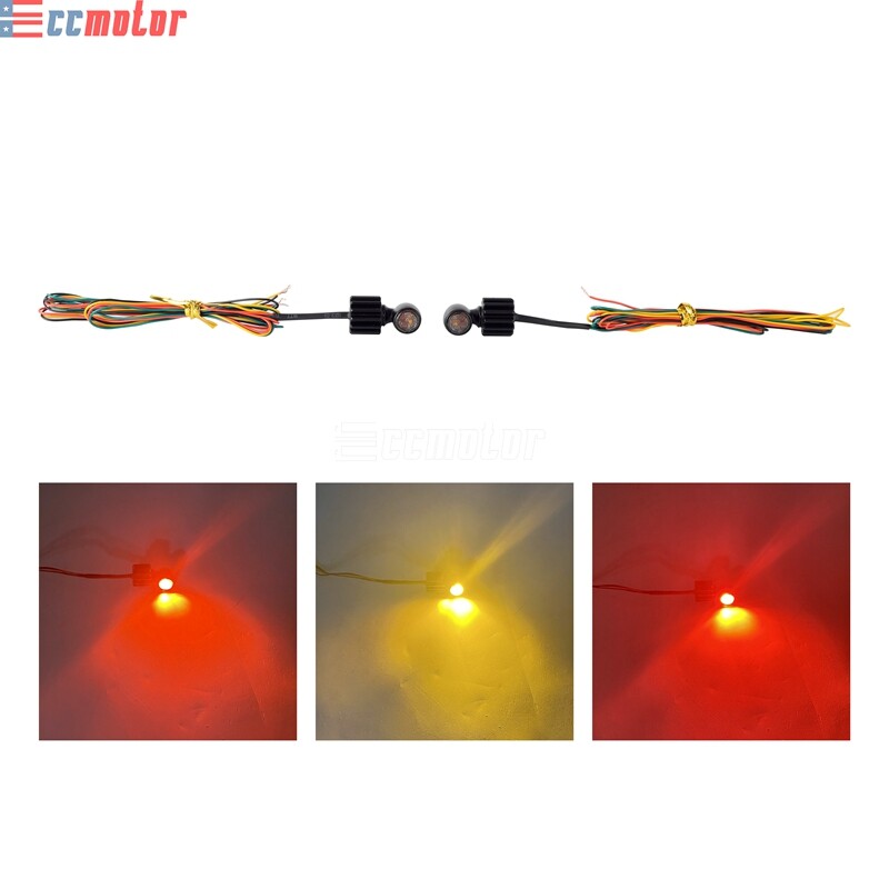 3 in 1 LED Mini Brake Turn Signals Indicators Tail Light For Harley Cafe Racer