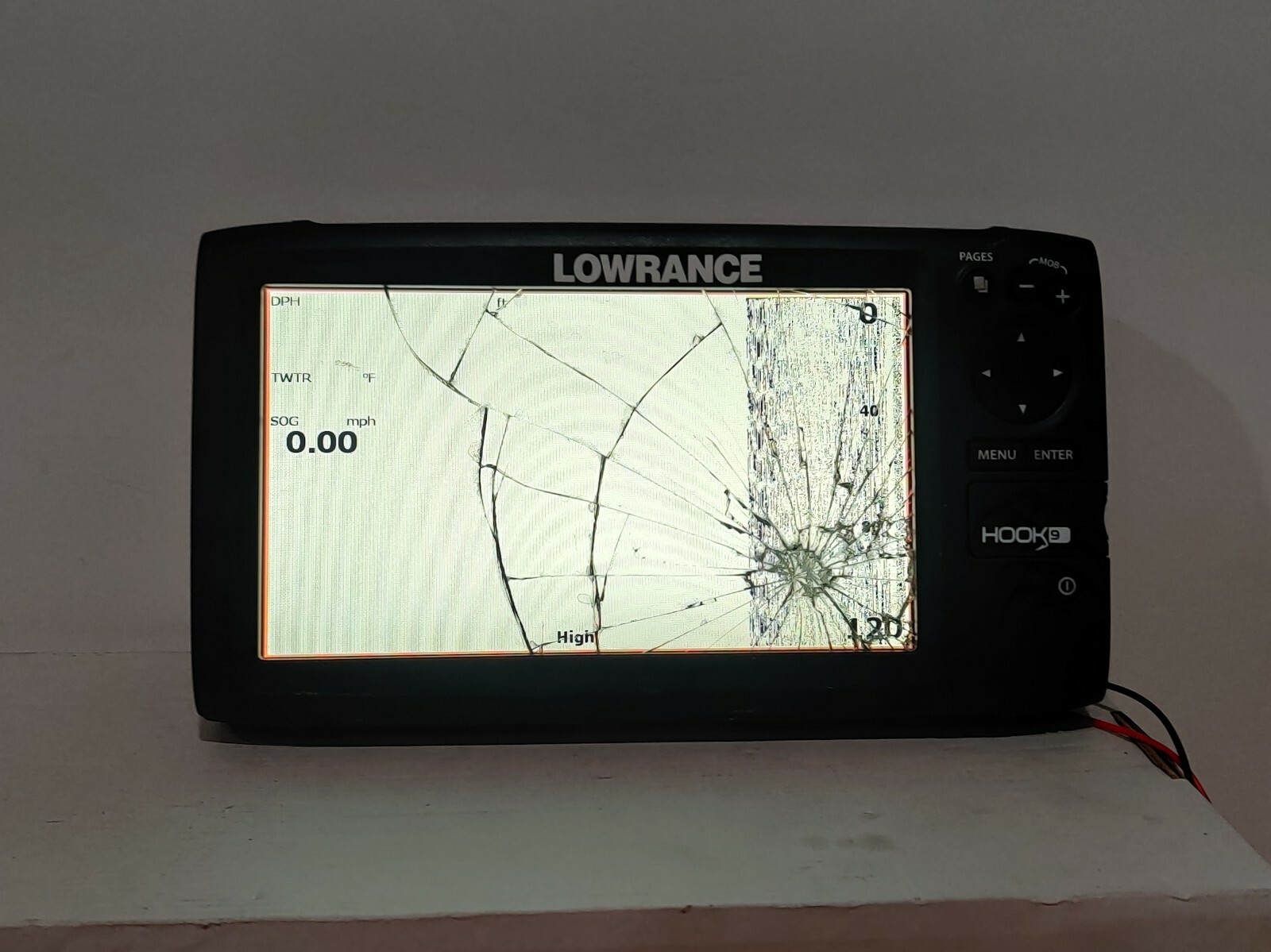 Lowrance HOOK-9 FishFinder Sonar Radar Mapping 000-12668-001 - TESTED