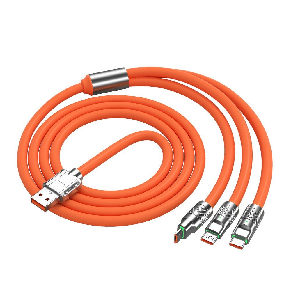 USB 3in1 Multi Fast Charger Charging Cable Cord For Type C Android Micro iPhone
