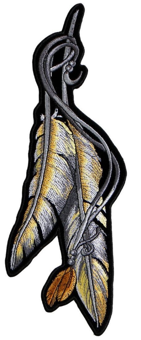 Native American Feathers Embroidered Patch |2PC iron on or Sew 5"x2"