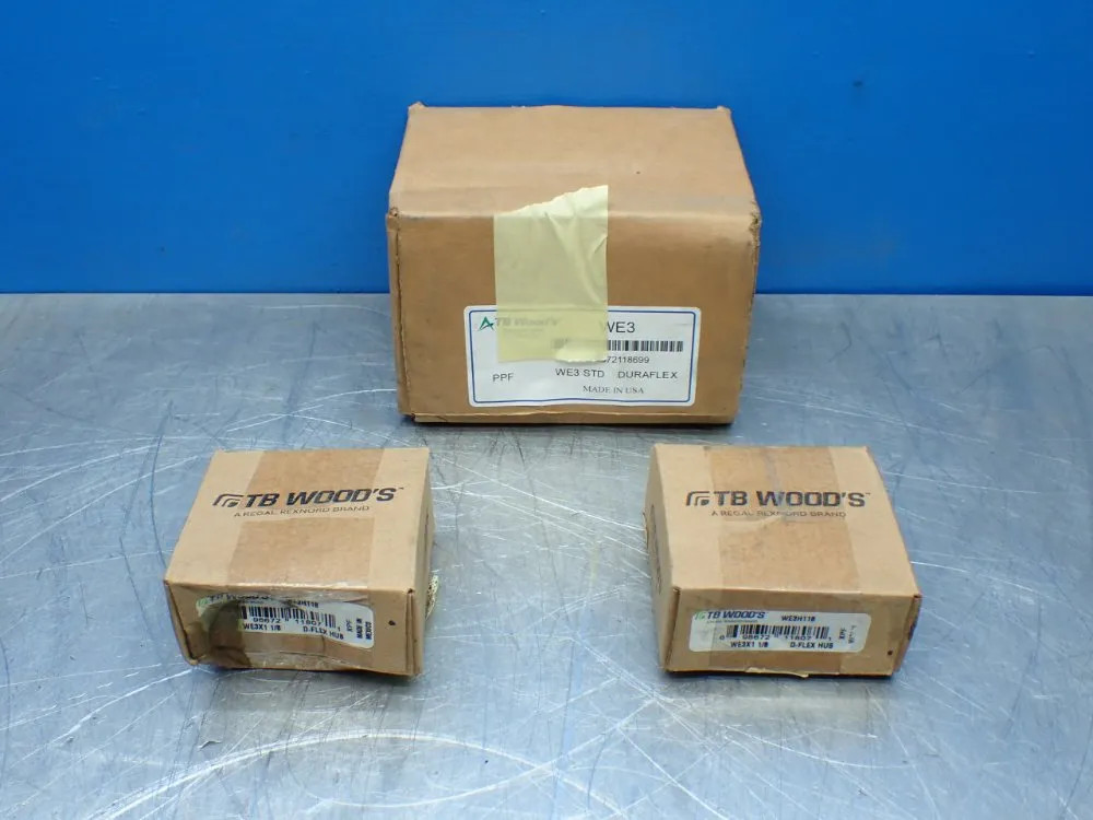 TBWOODS 3 PIECE KIT. (1x)WE3, (2x)WE3X1 1/8 COUPLING AND HUBS WE3
