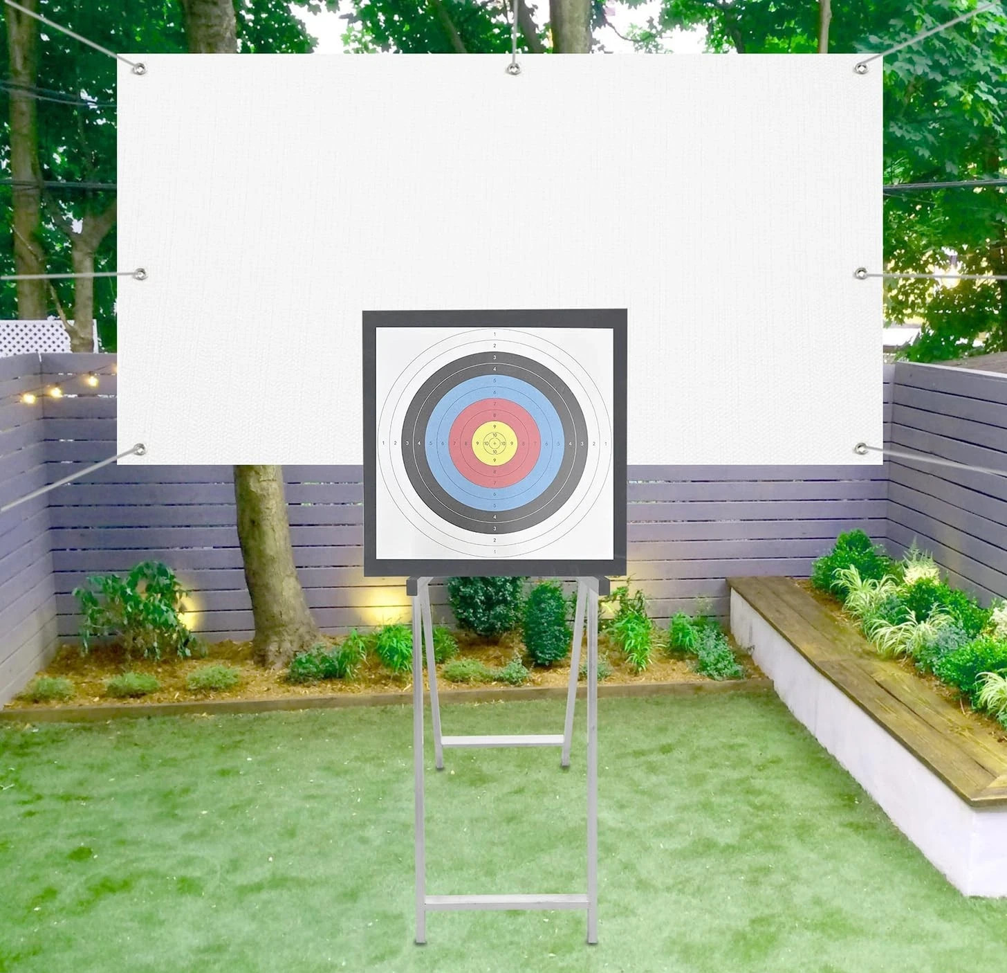 Archery Backstop Heavy Duty Reinforced Netting 5'x5' Arrows Knife Throwing Darts
