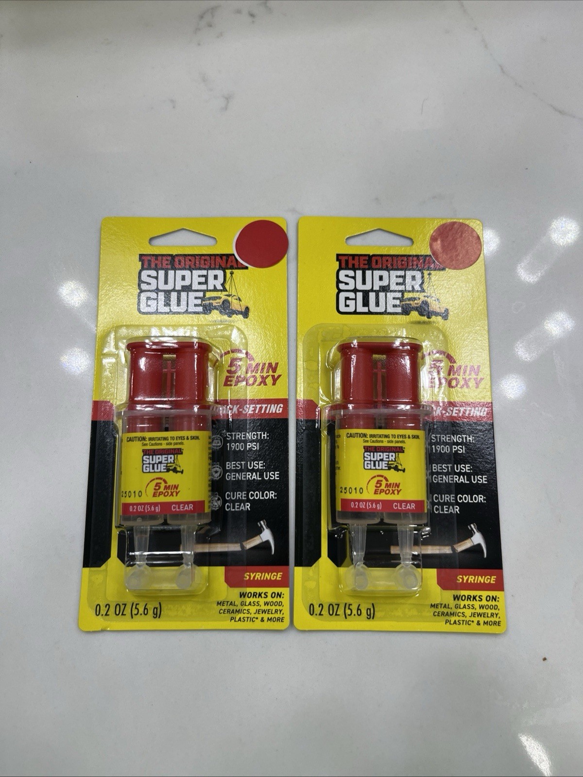 THE ORIGINAL SUPER GLUE 5 Min Setting CLEAR EPOXY 1900 PSI / US SELLER 1 Count