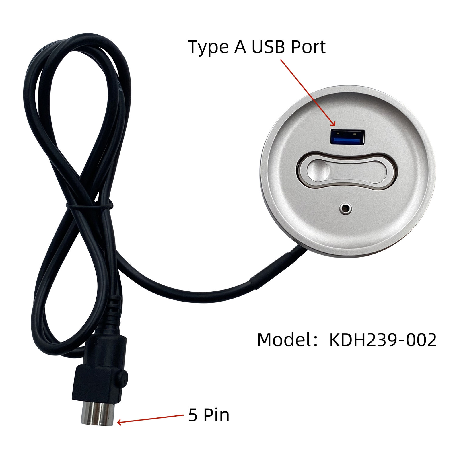 5 Pin Round Switch Power Recliner Lift Chairs Hand Control with USB KDH239-002