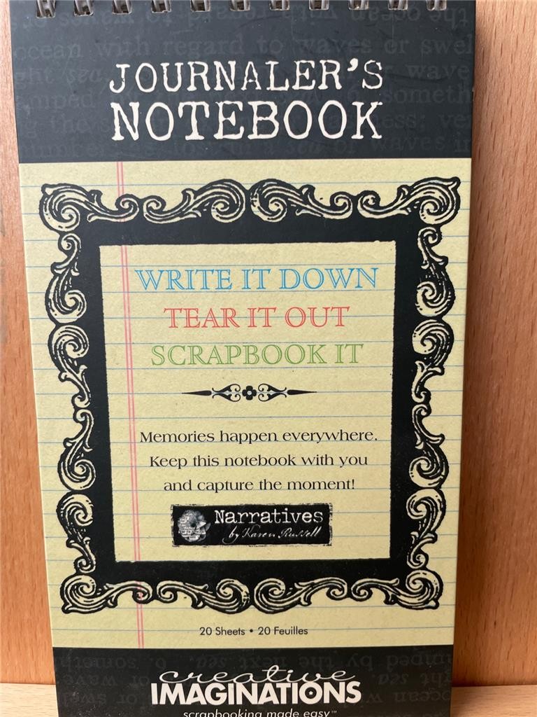 creative imaginations narratives  Spiral notebook preowned 18 new pages not 20