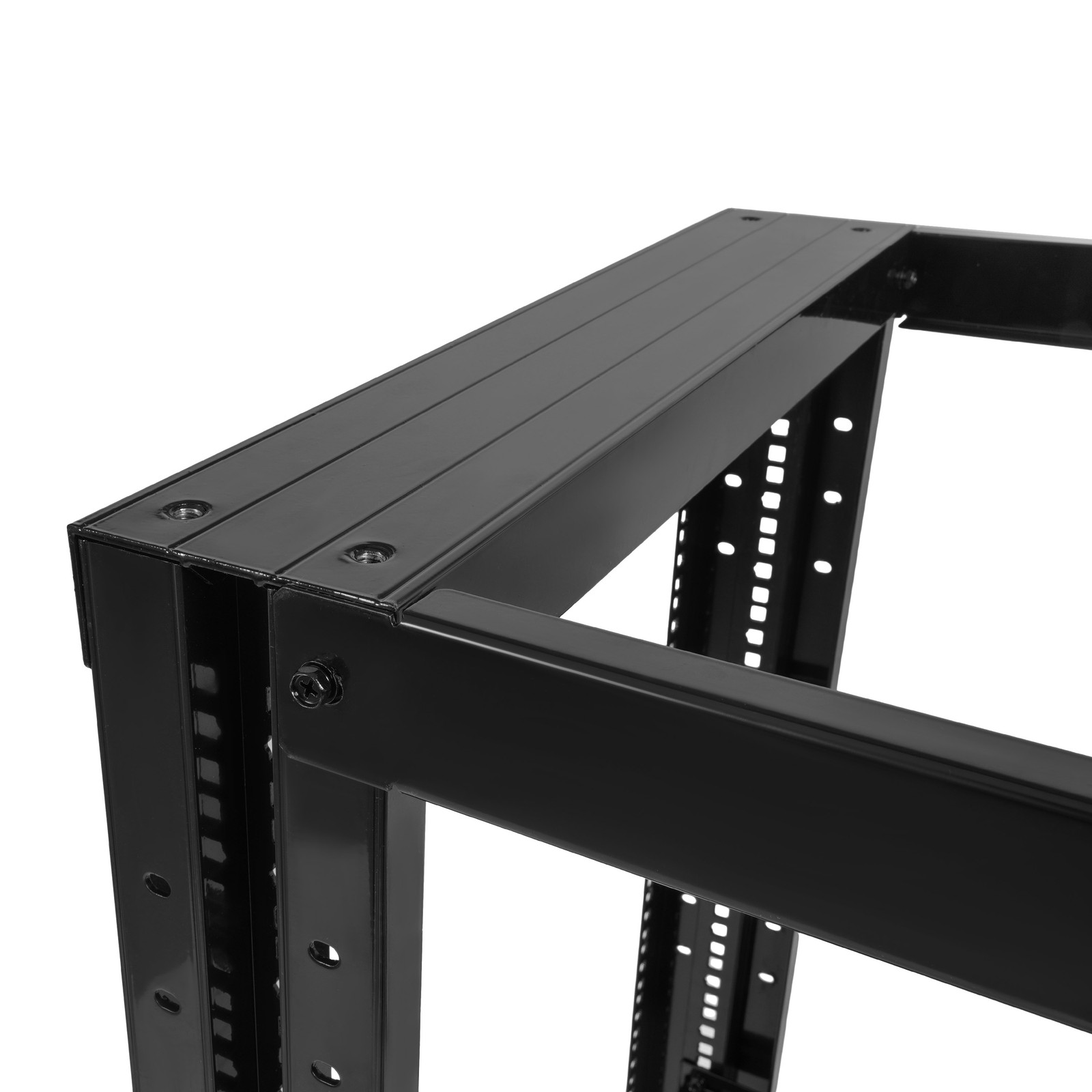 27U 4 Post Open Frame Server Rack Network 22" Adjustable Depth W/ Casters