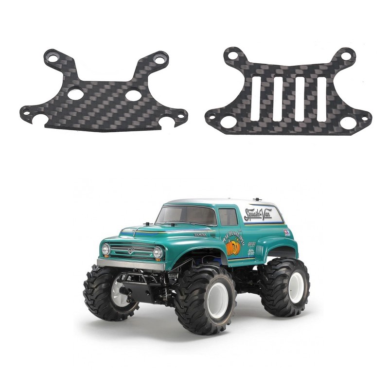Carbon Fiber Front & Rear Shock Mount for Tamiya GF-02 1/10 4WD RC Upgrade Parts