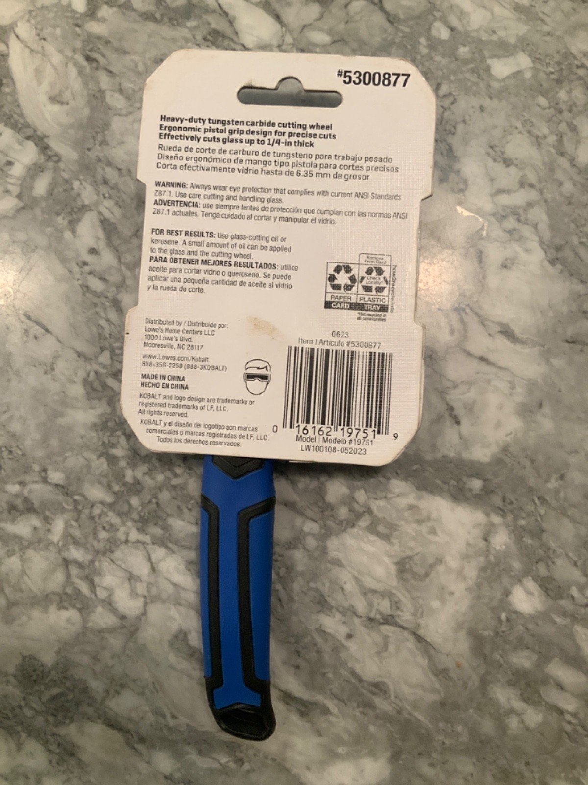 Kobalt Glass Cutting Tool NEW #5300877
