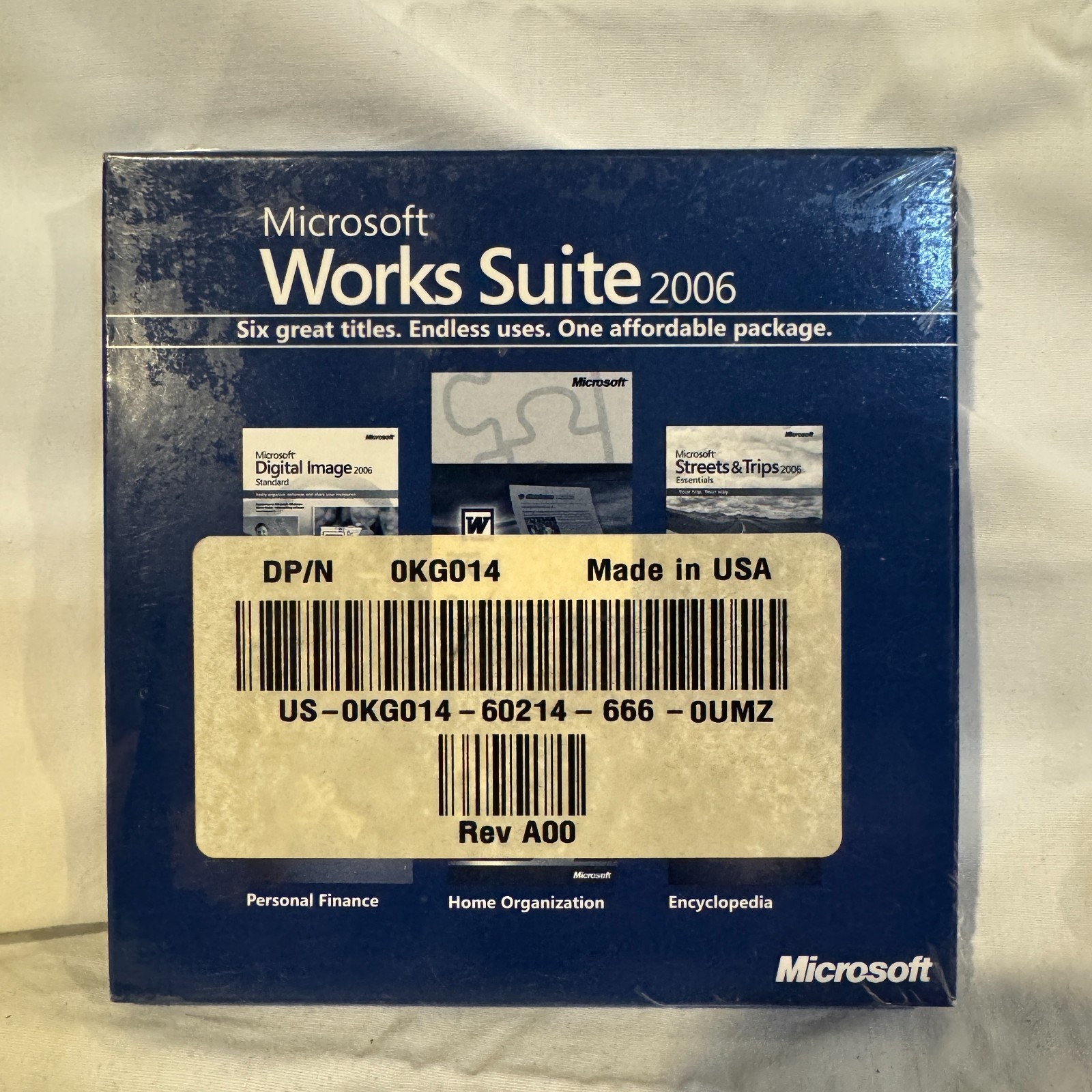 Microsoft Works Suite 2006 PC Software Brand New Sealed 6 Titles Dell 0KG014 Key
