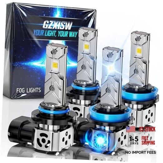 9005 H11 Light Bulbs Combo, 800% Ultra-Bright 20000LM, 6500K Cool G5 9005+H11