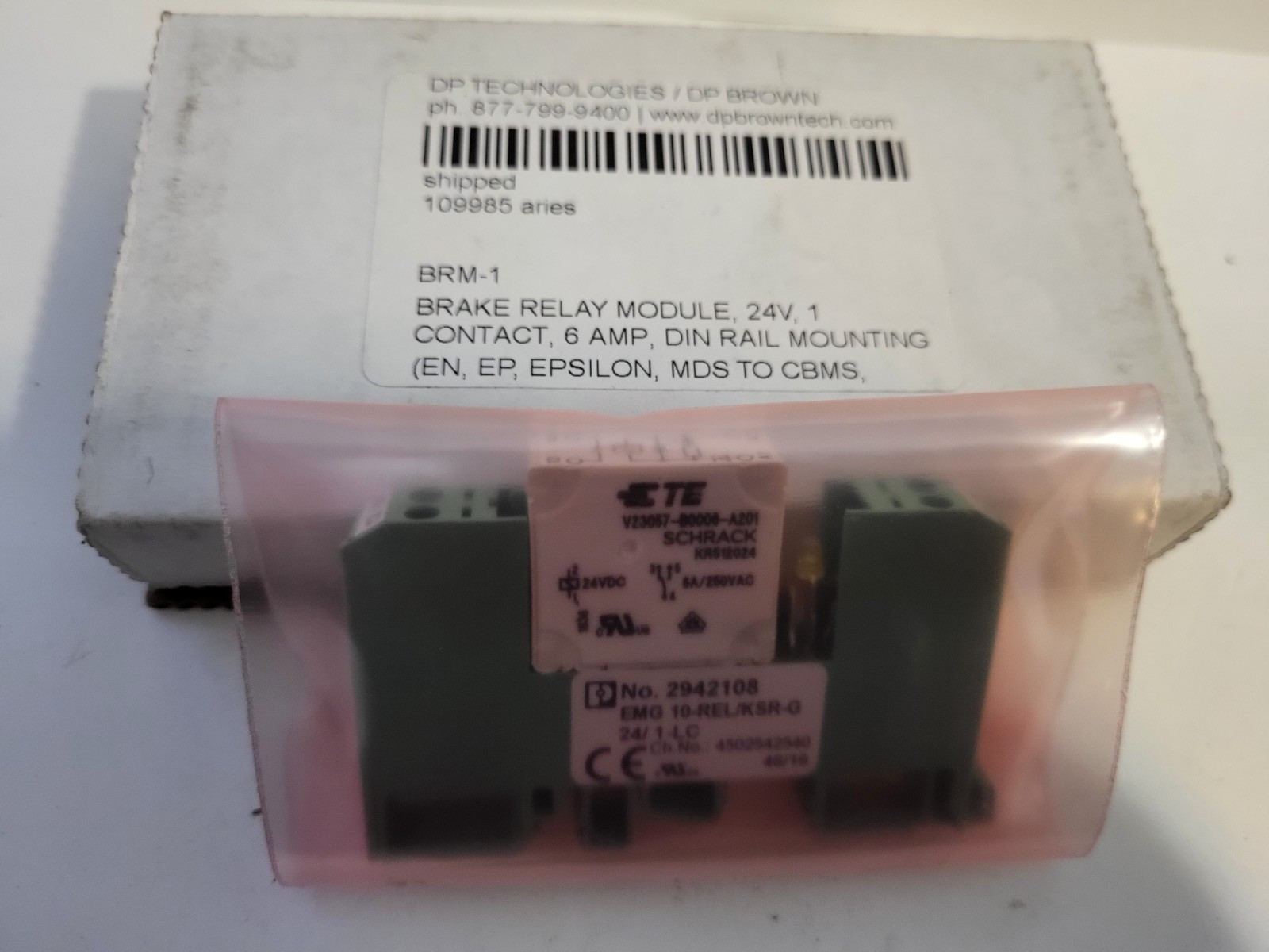 Control Techniques BRM-1 Brake Relay Module 24VDC 6A DIN-Rail New Open Box