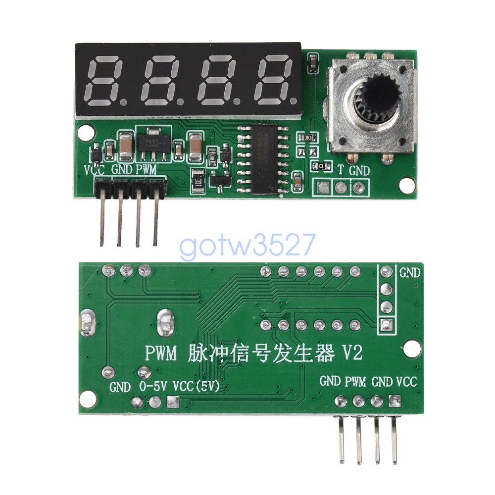 Adjustable PWM Pulse Frequency Duty Cycle Digital Square Wave Signal Generator