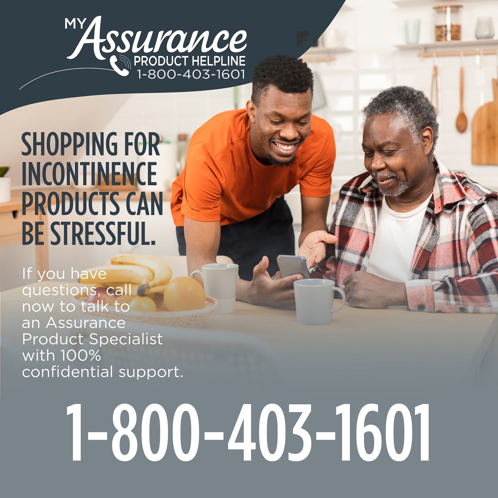 (2 pack) Assurance Men's Overnight Incontinence Underwear, L/XL