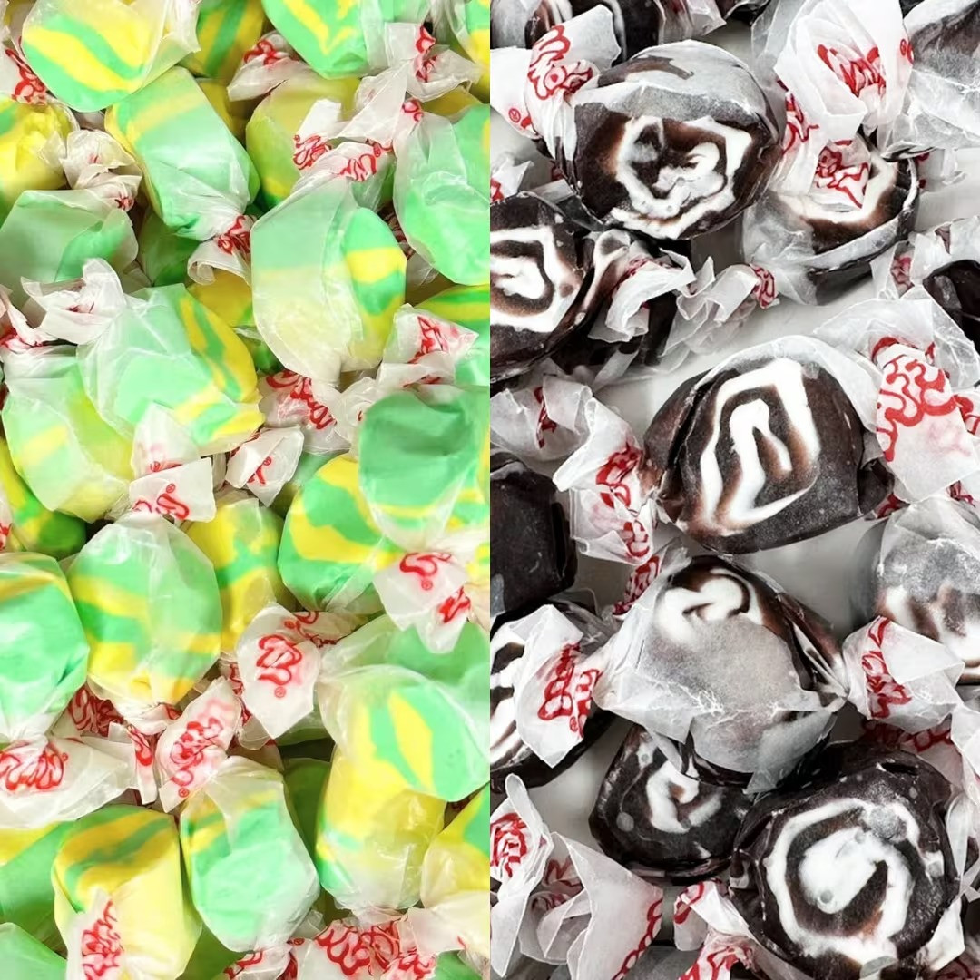 Taffy Town Salt Water Taffy Candy Mix – Pineapple & Licorice Swirl Flavor Candy