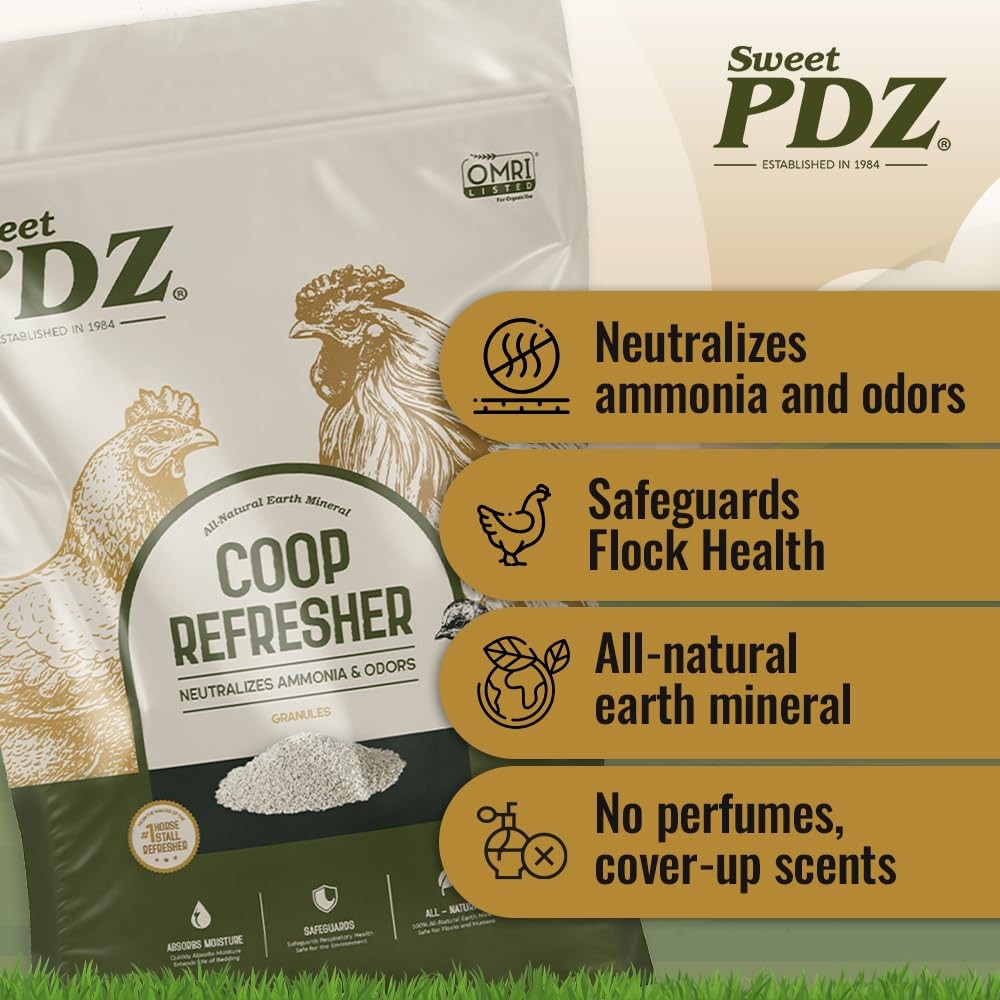 - Coop Refresher - Zeolite Odor Eliminator - Essential Chicken Coop Accessory...
