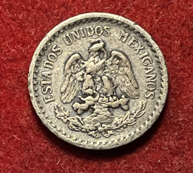 Mexico 10 Centavos 1919 Silver Coin KM#429 One Year Type T9121a