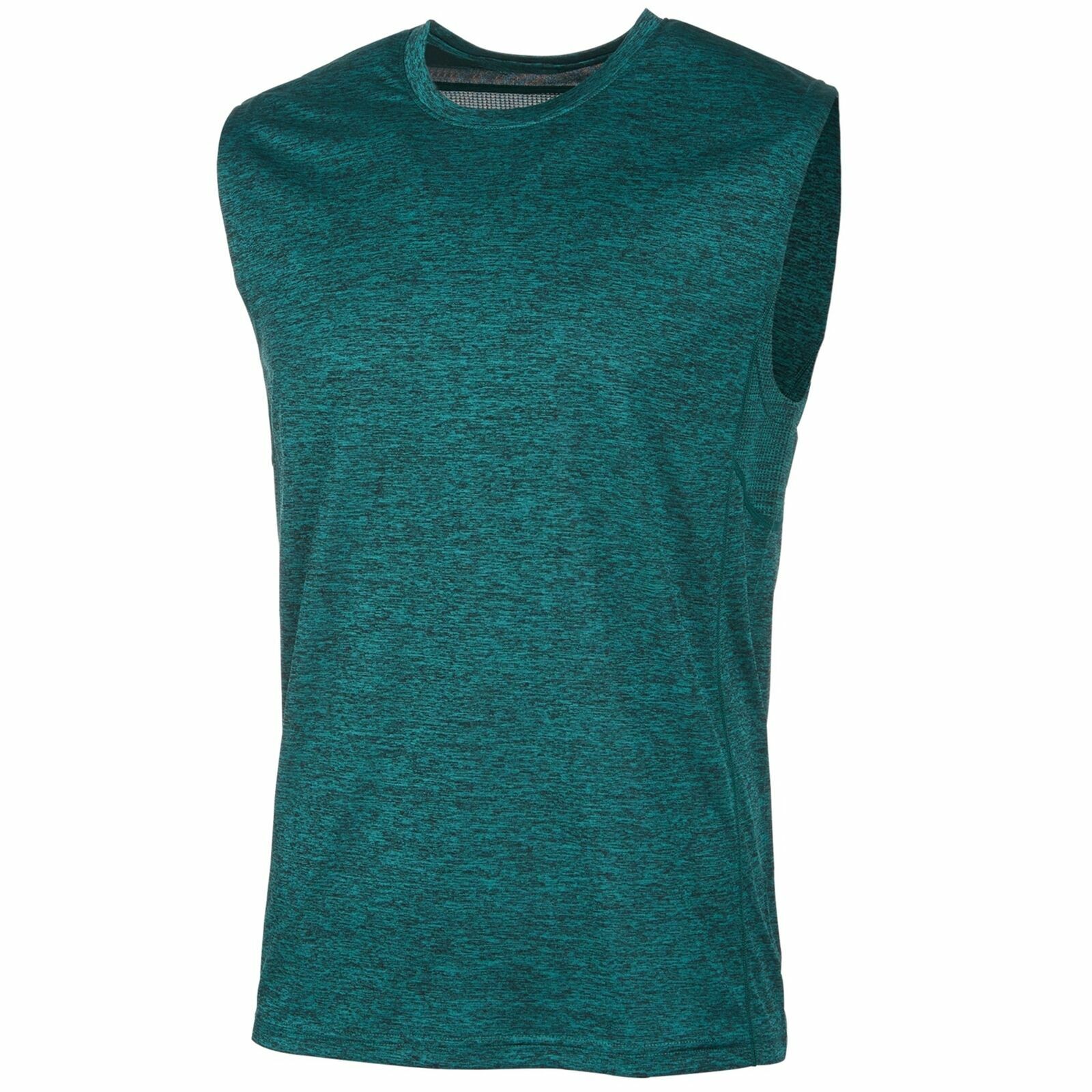 ID Ideology Men's Mesh-Trimmed Sleeveless Shirt Bold Teal Heather Size L