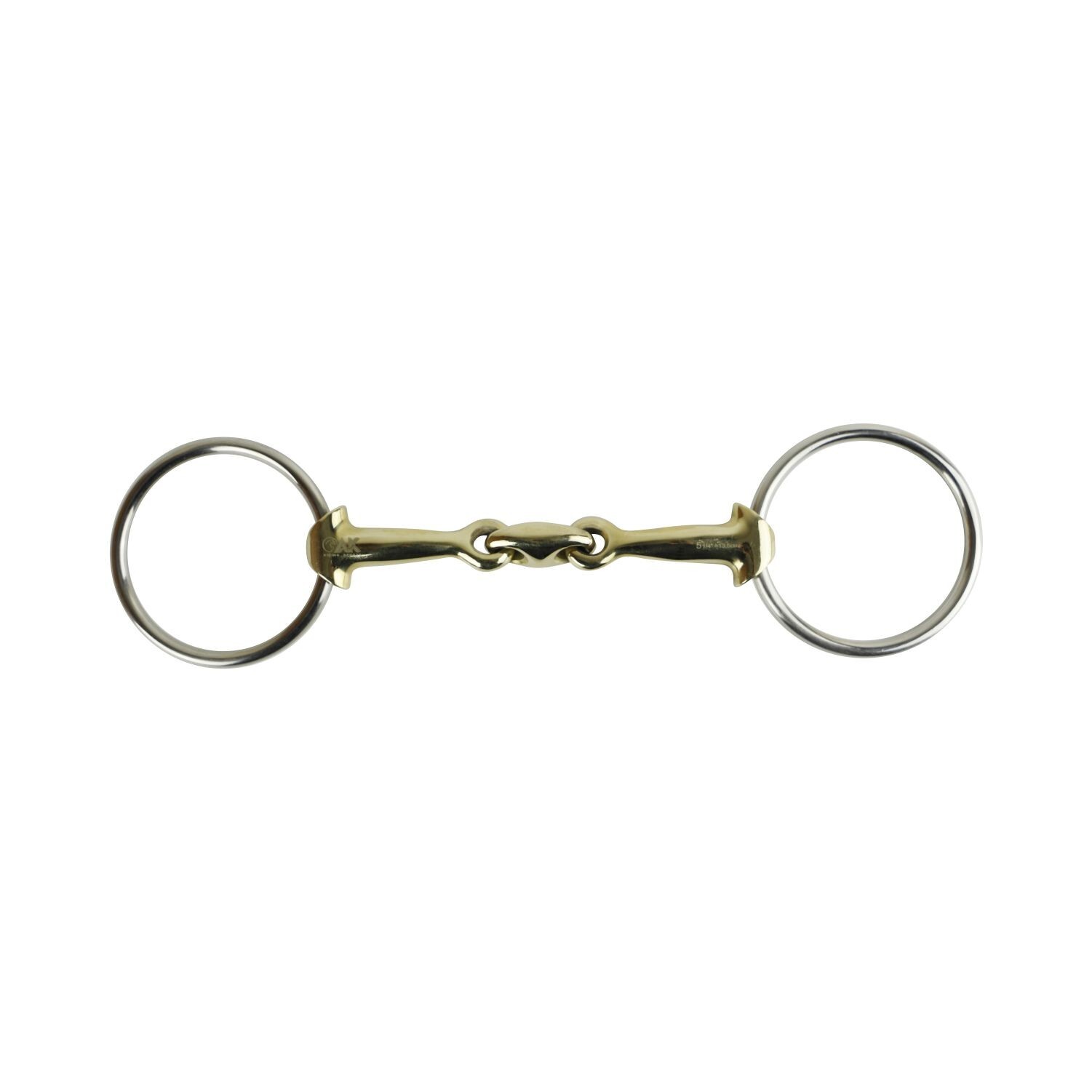 AK Loose Ring Double Jointed Lozenge Tapper head in German Silver Horse Bits