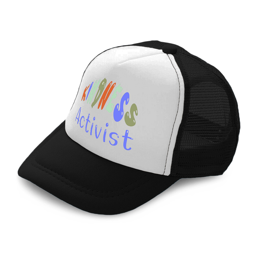 Kids Trucker Hat Kindness Activists Polyester Boys Caps & Girls Caps Adjustable