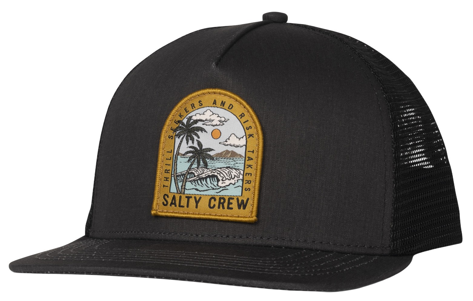 Salty Crew Boy's Archway Trucker Hat - Black - New
