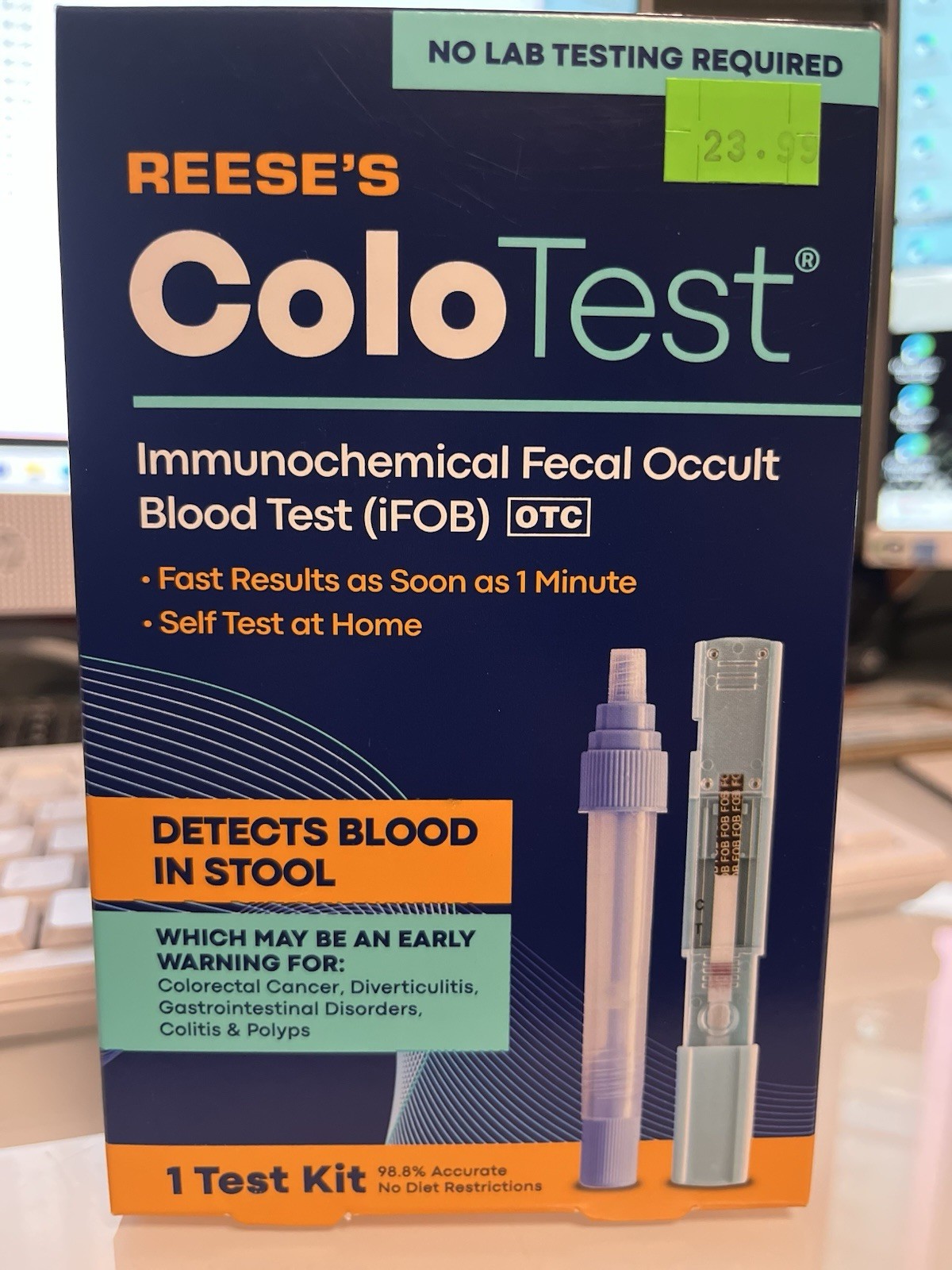 NEW Reese’s ColoTest- At-Home Colon Cancer Screening iFOB FIT Test Fast Results