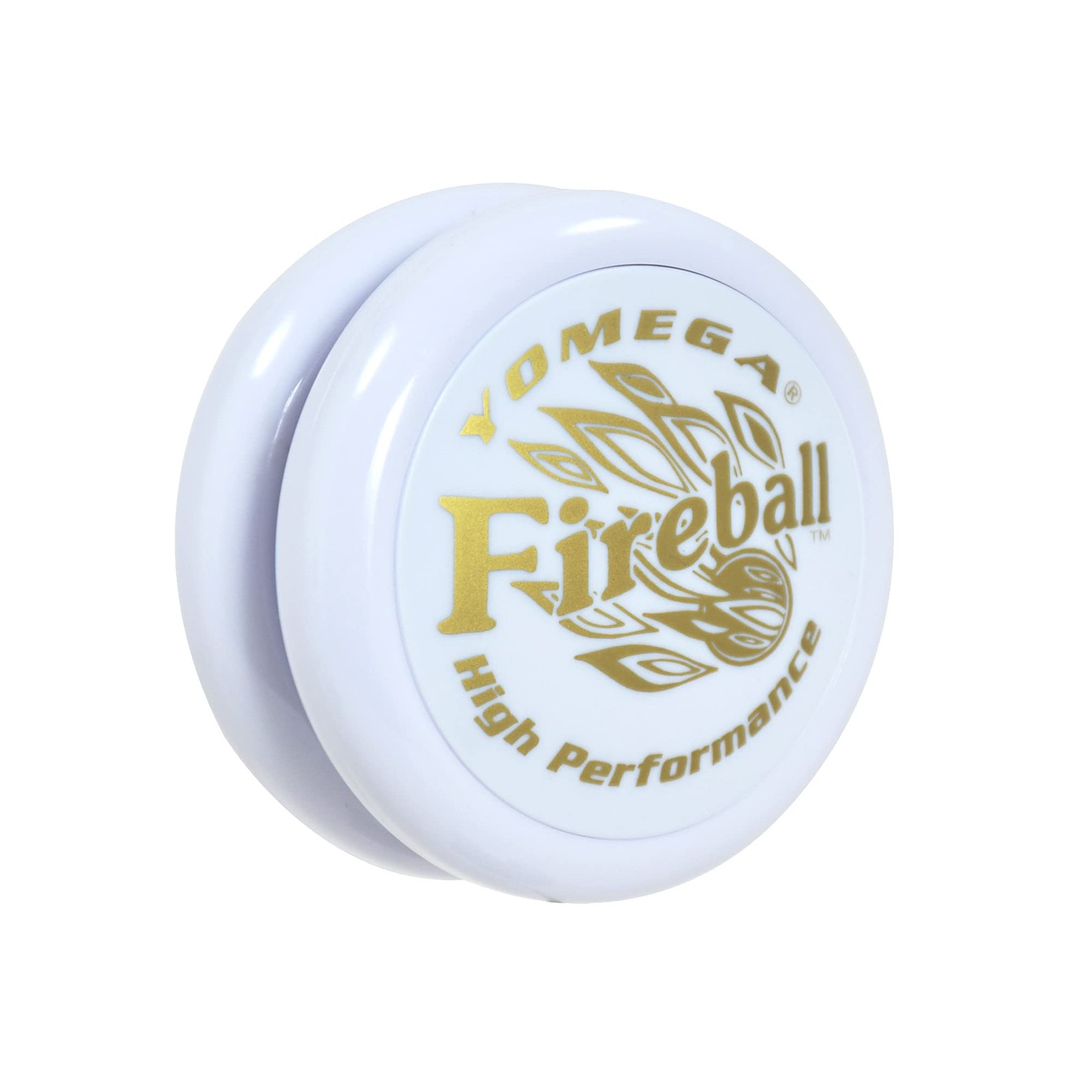 Yomega Fireball YoYo -HIGH Performance Responsive 58.4Mm, White/Gold