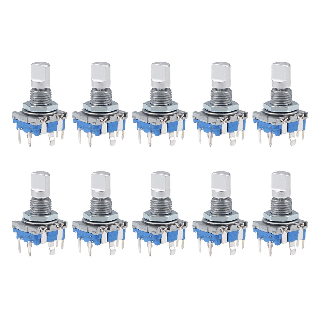 360 Degree Rotary Encoder Code Switch Digital 7 Pins 8mm D-Shaft 10pcs