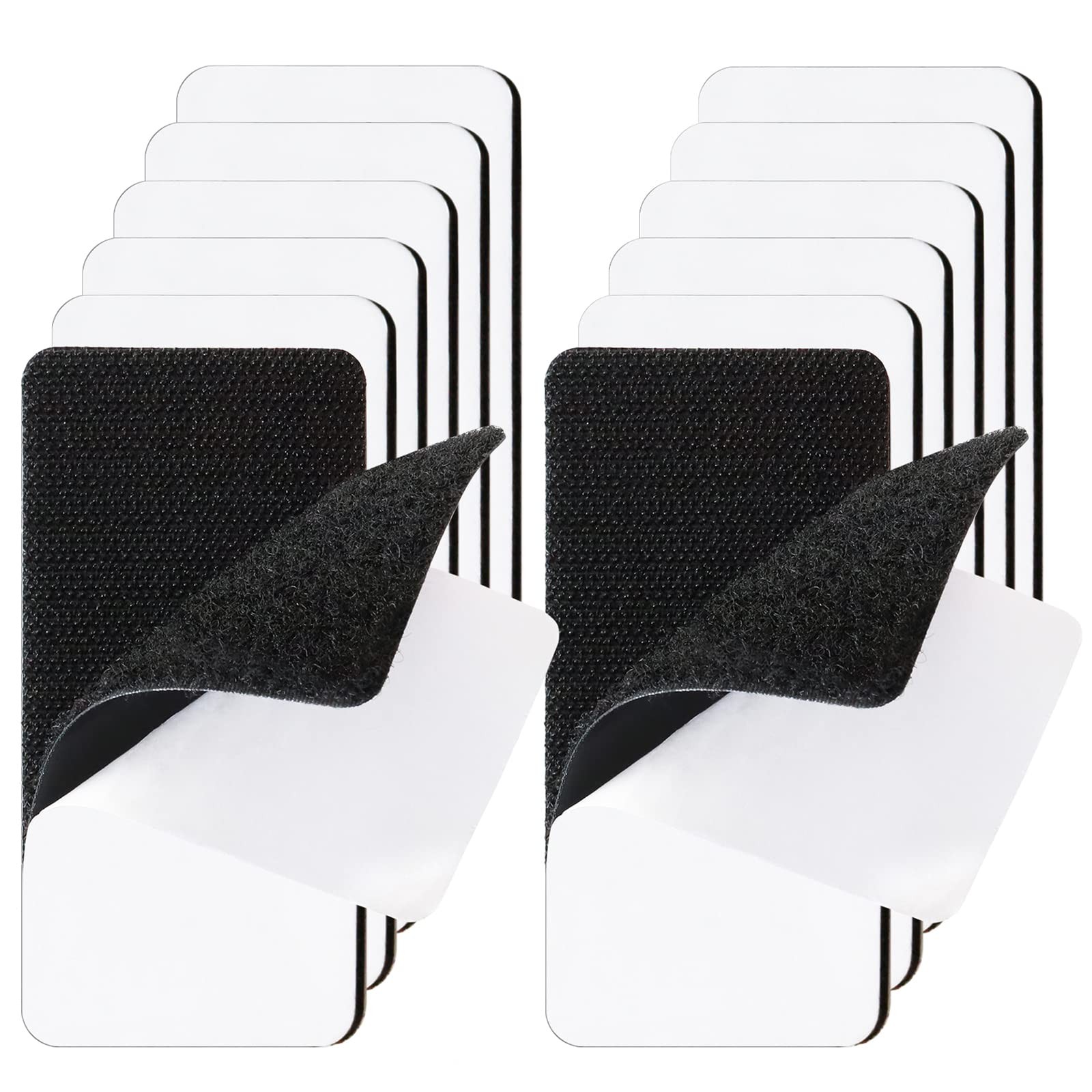 12 Sets 2x4 inch Strips with Adhesive, Heavy Duty Hook and Loop Tape, Wall Ha...