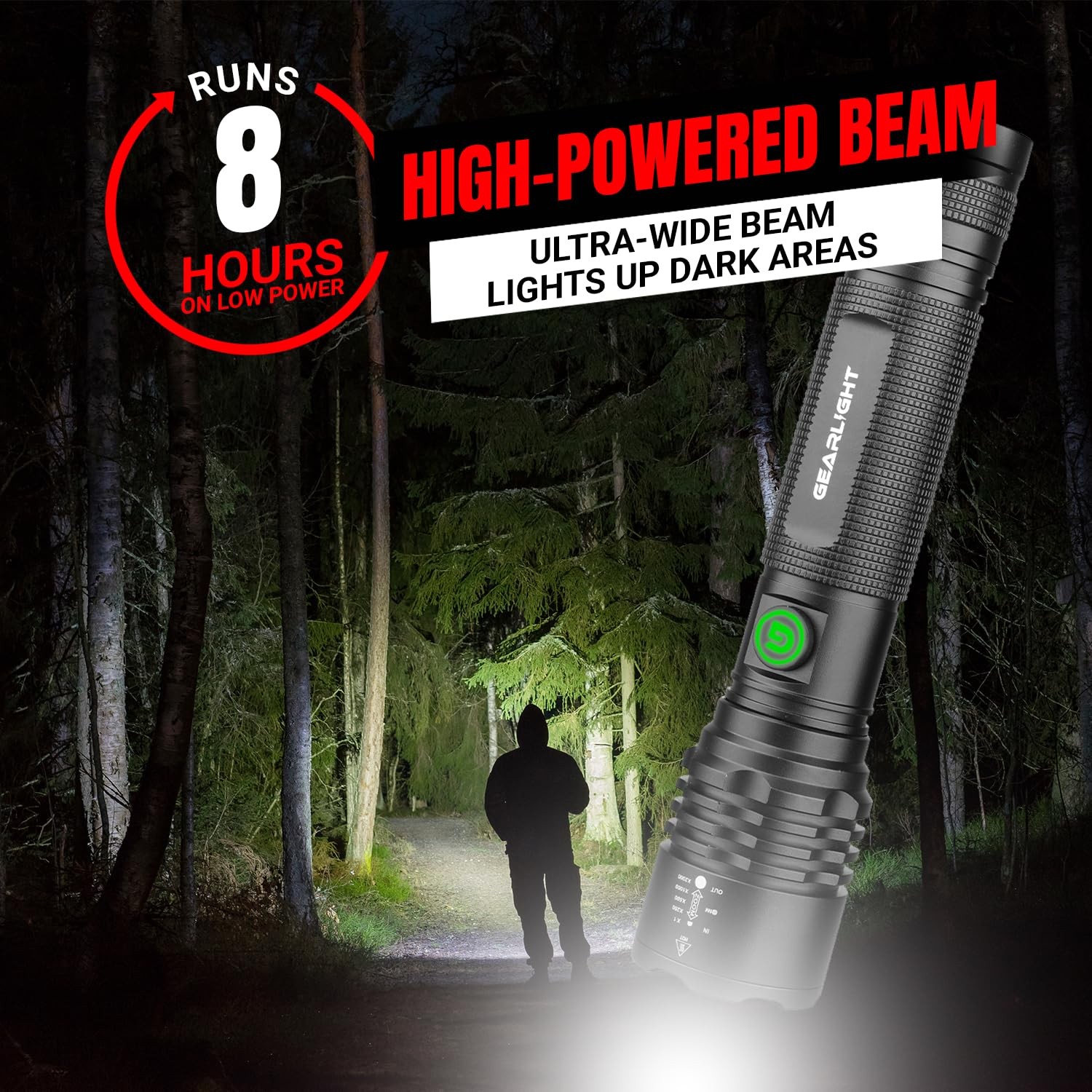Gearlight S2000 Led Rechargeable Flashlight - Powerful Mid-Size