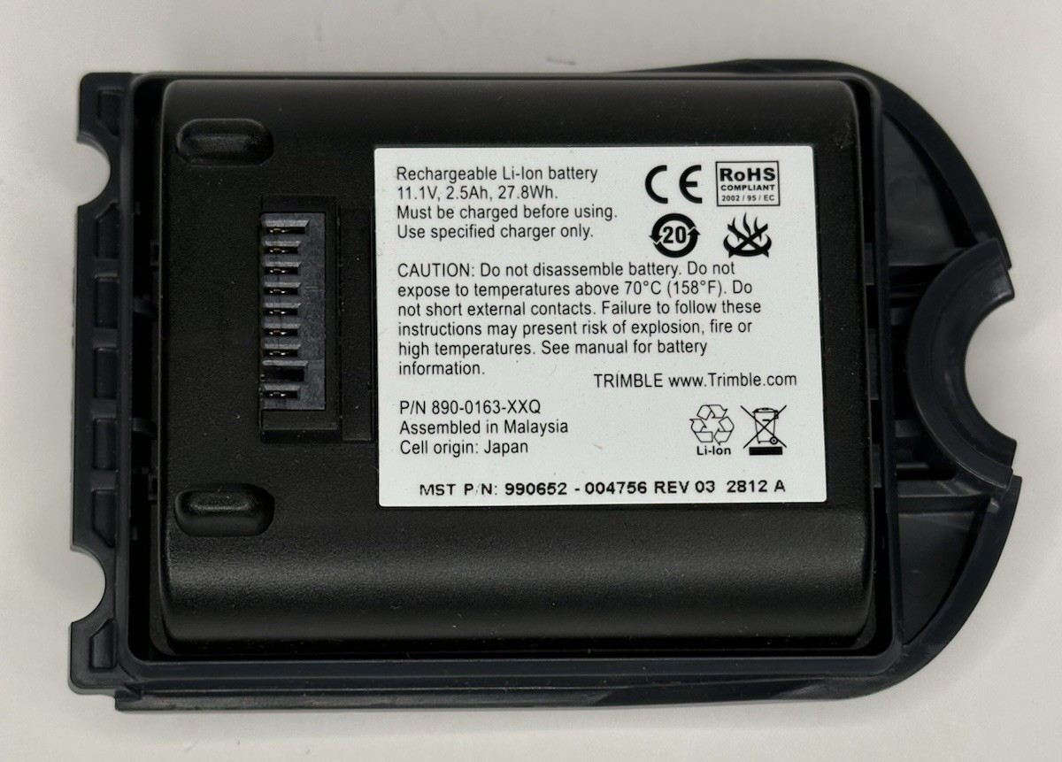 OEM Trimble 890-0163-XXQ 11.1V 2.5Ah 27.8Wh Spectra Ranger 3 Li-Ion Battery Used