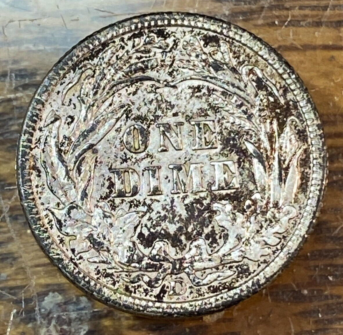 1911-D Barber Dime Nice Original AU CHRC