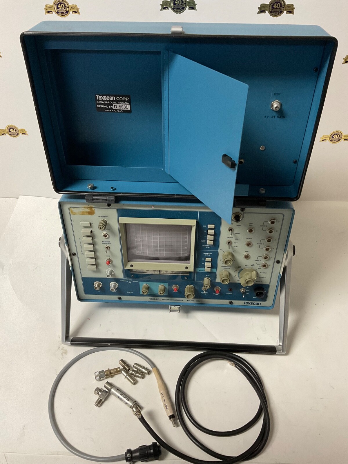 Texscan VSM-5D Spectrum Analyzer 4 to 400MHz Vintage test equipment