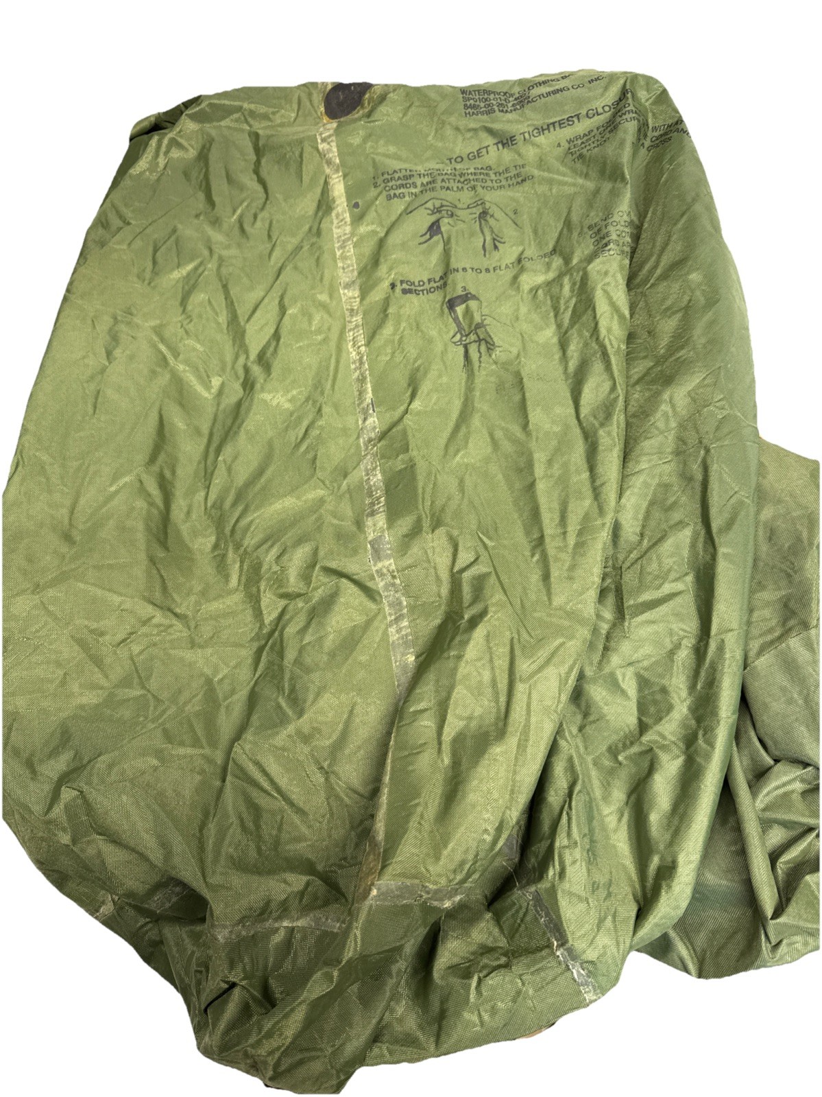 TWO US Army Military WATERPROOF CLOTHES Clothing GEAR WET WEATHER LAUNDRY BAG