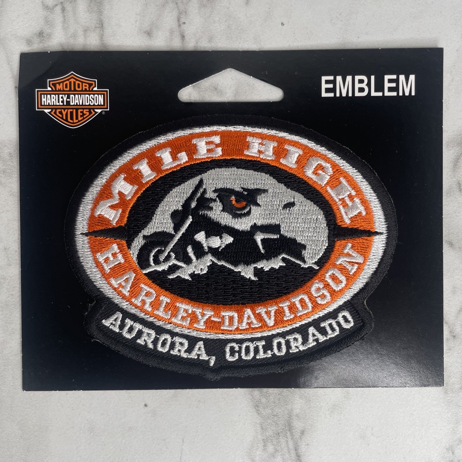 NOS Harley Davidson Mile High Aurora Colorado Dealer Patch Emblem Eagle A13