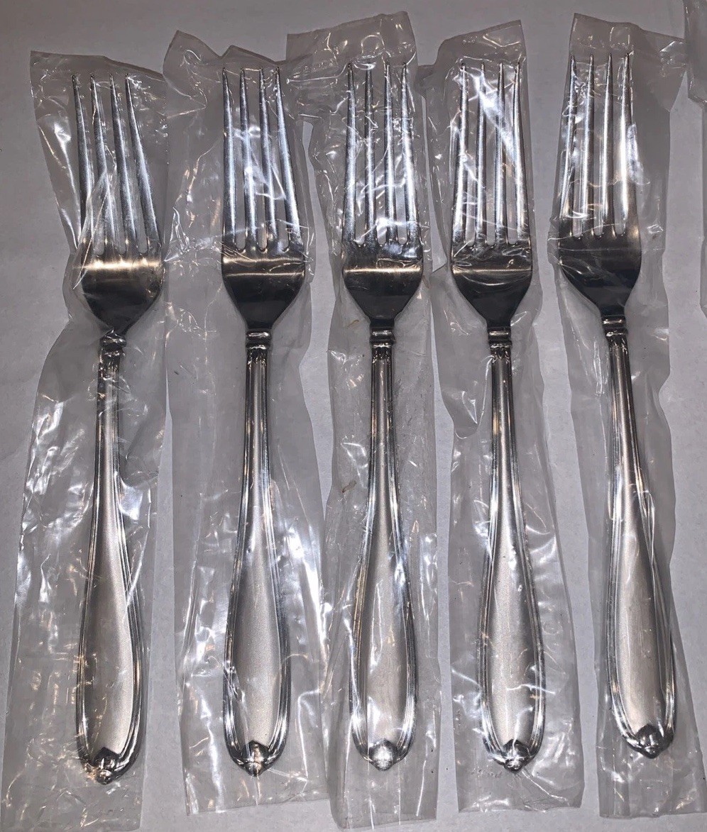 Princess House BARRINGTON 18/10 Stainless Flatware Dinner Forks~Lot of 5