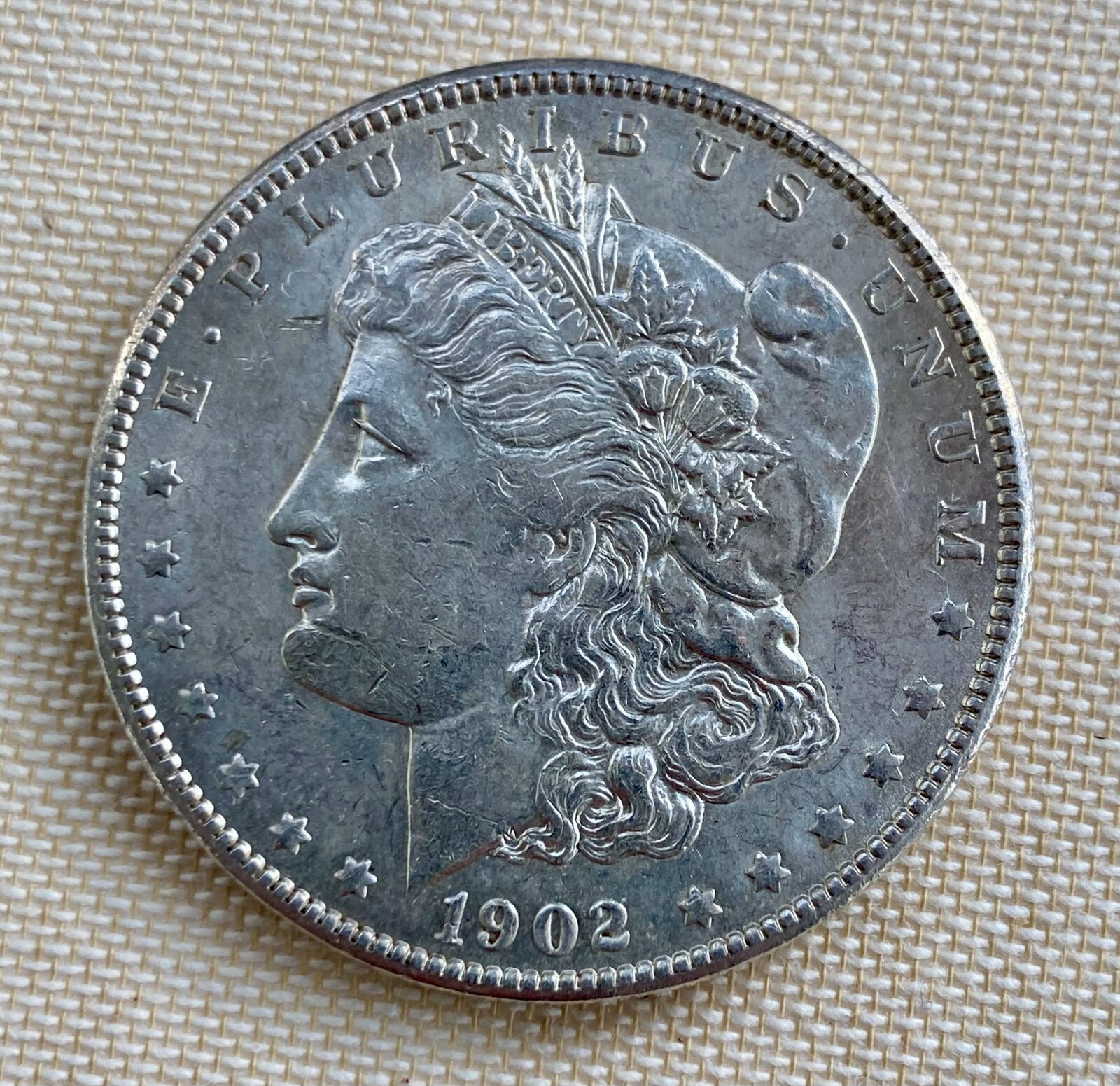 Very Good BU 1902 O Morgan Dollar - Mostly Clear Face & Fields / Great Luster