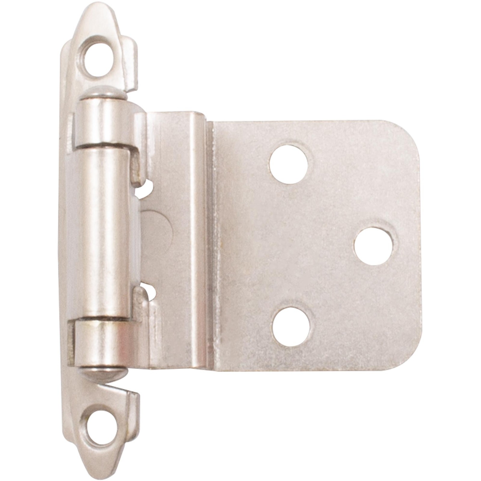 Self-Closing Inset Cabinet Hinge, 3/8 Inches, 1-Pair, Satin Nickel by Stone Harb