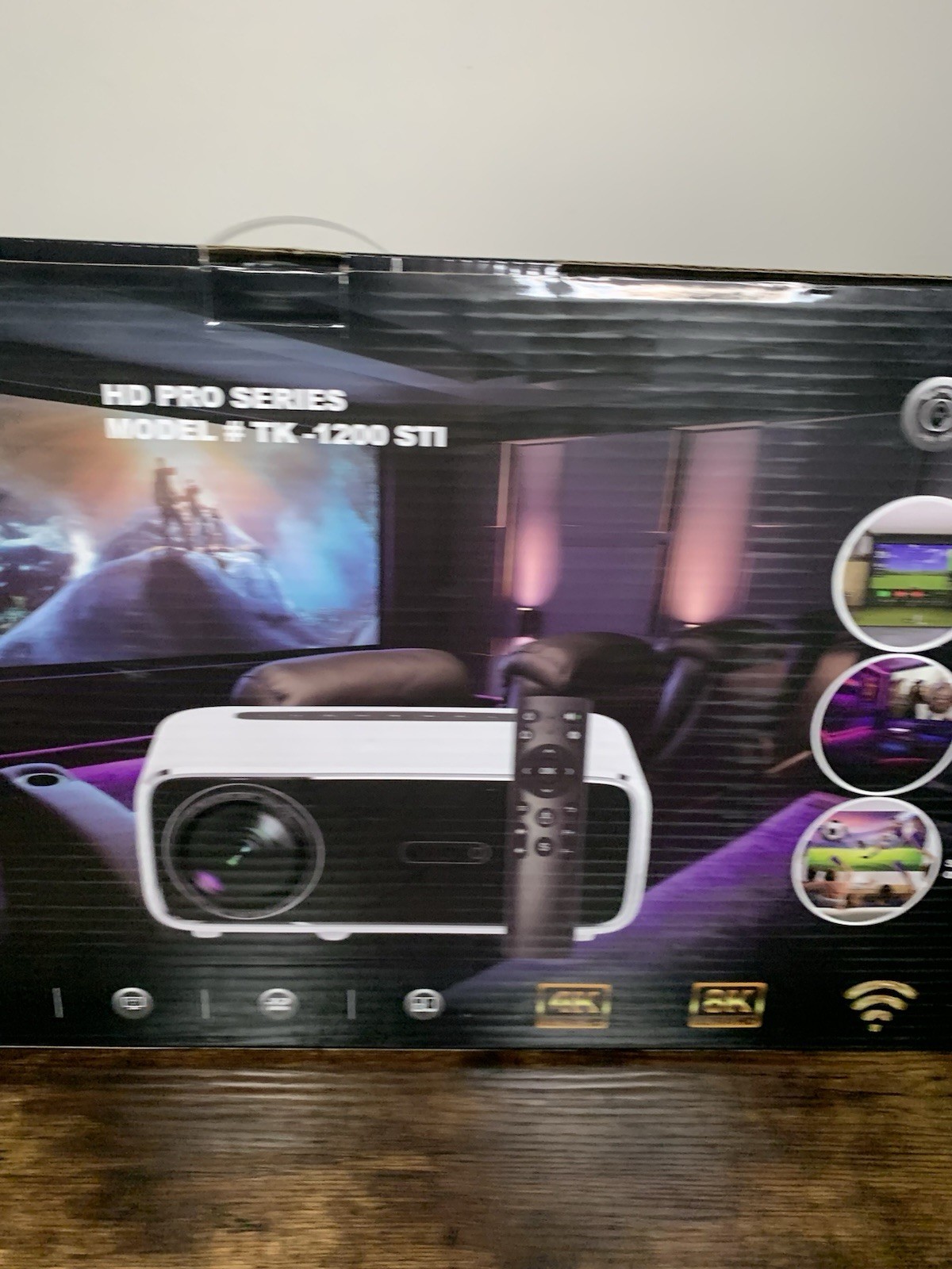 New Open Box Bravius Smart Projector HD Pro Series Model #TK -1200 STI -Read!